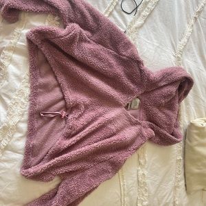 Urban outfitters cropped Sherpa hoodie